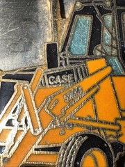 Vintage Case Loader Backhoe Construction Tractor Belt Buckle Gold