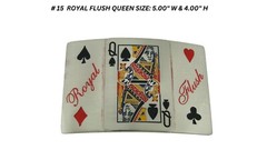 King Queen Jack of Spades Belt Buckle Casino Playing Cards Gambling Gambler Men
