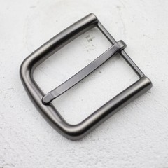 Rectangular 4cm Pin Buckle Jet Hematite for 35-40mm Interchangeable Belts