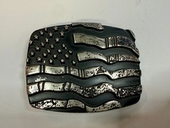 United States American Flag Engraved Patriotic – #6386 Chrome Brand Belt Buckle