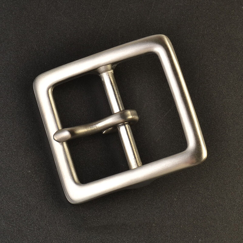 Replacement 40mm Stainless Steel Square Single Prong Belt Buckle Durable