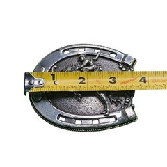 Western Style Men&rsquo;s Belt Buckle Silver Horse Rider