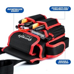 Quorenta Tool Belt for Men: Electrician Pouch with Extra Large, Blue