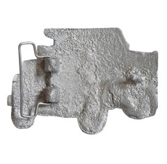 Vintage Custom Cast Aluminum Dump Truck Belt Buckle Construction Trucker 3.5&Prime;