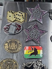 Vintage LOT OF 20 belt buckles 2000s Chrome BRASS metal Some New Some Old LotE