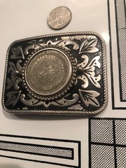 Belt Buckle Caesars￼ Palace Casino Ceasar 1968 Gaming Token 1 one dollar chip