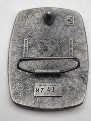 Vintage LE 1979 Hogs Are Beautiful Belt Buckle Pigs Farmer Enameled Heavy # H741