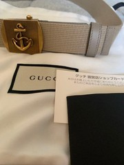 GUCCI Pre-Owned Beige Leather Canvas Belt