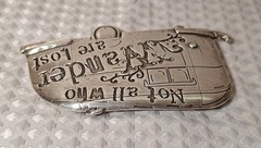 Not All Who Wonder Are Lost Metal Belt Buckle Camping Travel Camper Trailer