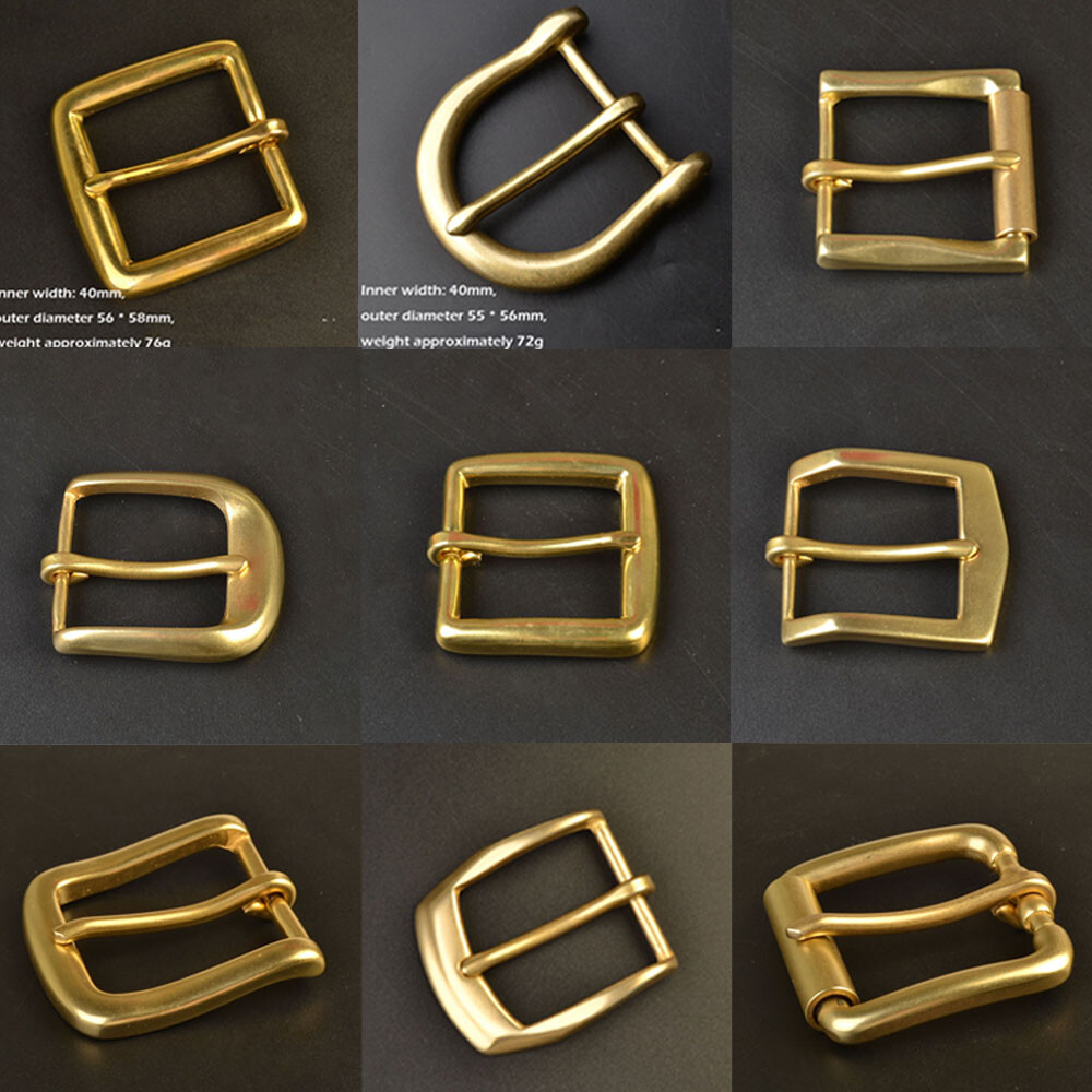 Solid Brass Belt Buckle for Unisex Pin Belt Buckles Fit For 1.5 inches Belt
