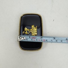 Vintage Georgia Tech Yellow Jackets Belt Buckle BUZZ Black Enamel Made In USA