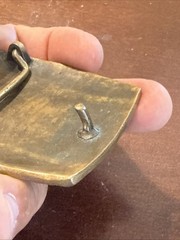RETIRED Vintage James Avery Snake Skin Textured Bronze Belt Buckle