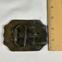 Vintage Bergamot Brass Works America’s Heroes Fire Dept Boston Brass Belt Buckle