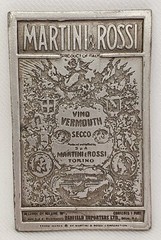 VTG Martini & Rossi Vermouth Alcohol Liquor Advertising Pewter Belt Buckle 1974