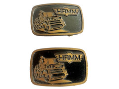 WJ01173 *NOS* VINTAGE 1980&rsquo;s *HAMM* HEAVY MACHINERY SOLID BRASS MENS BELT BUCKLE