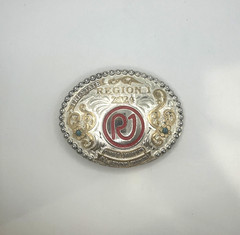 Western Trophy Belt Buckle Region 1 2024 All Around Cowgirl