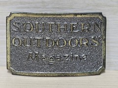 Vintage Southern Outdoors Magazine Belt Buckle Antique Bronze Limited