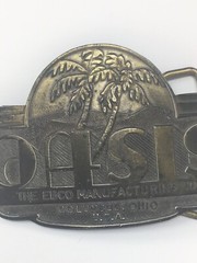 Vintage Oasis Belt Buckle Ebco Manufacturing Co. Columbus Ohio Lewis Buckles