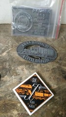 Assorted Railroad Belt Buckles Pins Key Chain Coaster Lot NMRA