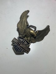 Harley-Davidson Vintage Belt Buckle 1983 model Baron Solid brass Bald Eagle H502