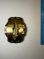 Rain-tree Vintage Fish Western Belt Buckle Gold Tone Metal 1977/1978