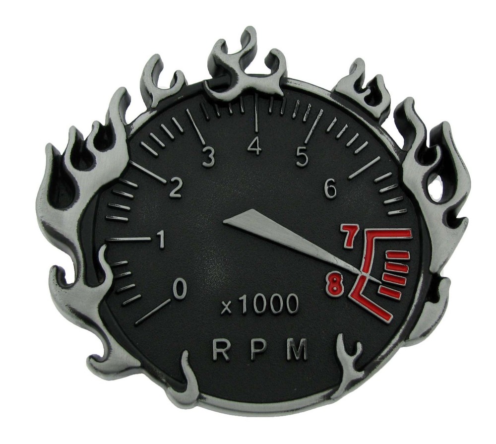 Mens Womens Belt Buckle Speedometer Metal Fashion Tattoo Gothic Flaming Tribal