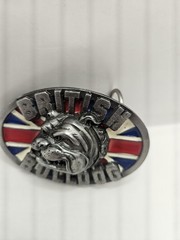British Bulldog Union Jack Belt Buckle UK Biker England Great Britain