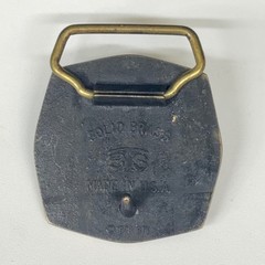 Vintage 1978 BTS Solid Brass Fire Dept Belt Buckle Made in USA Firefighter