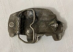 VINTAGE 1978 BERGAMOT BRASS WORKS VAN BELT BUCKLE