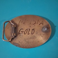 Vintage Bob Marley Metal Oval Belt Buckle gold