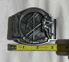 VTG Siskiyou Co. Belt Buckle Telephone Linesman Industry Workers USA 1988 RARE