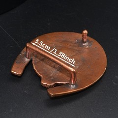 Lost-Wax Casting Brass & Copper Horseshoe-Design Belt Buckle (Belt Not Included)