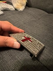 Masonic KNIGHTS TEMPLAR IN HOC SIGNO VINCES For Command Sword Belt Buckle Silver