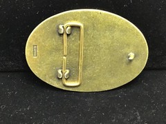 WESTERN COWBOY ~ COWGIRL BRASS OLD CAR BELT BUCKLE” AVON”