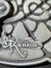 Buckle Rage Belt Buckle Celtic Endless Knot Silver-Tone Braided Art Design EUC