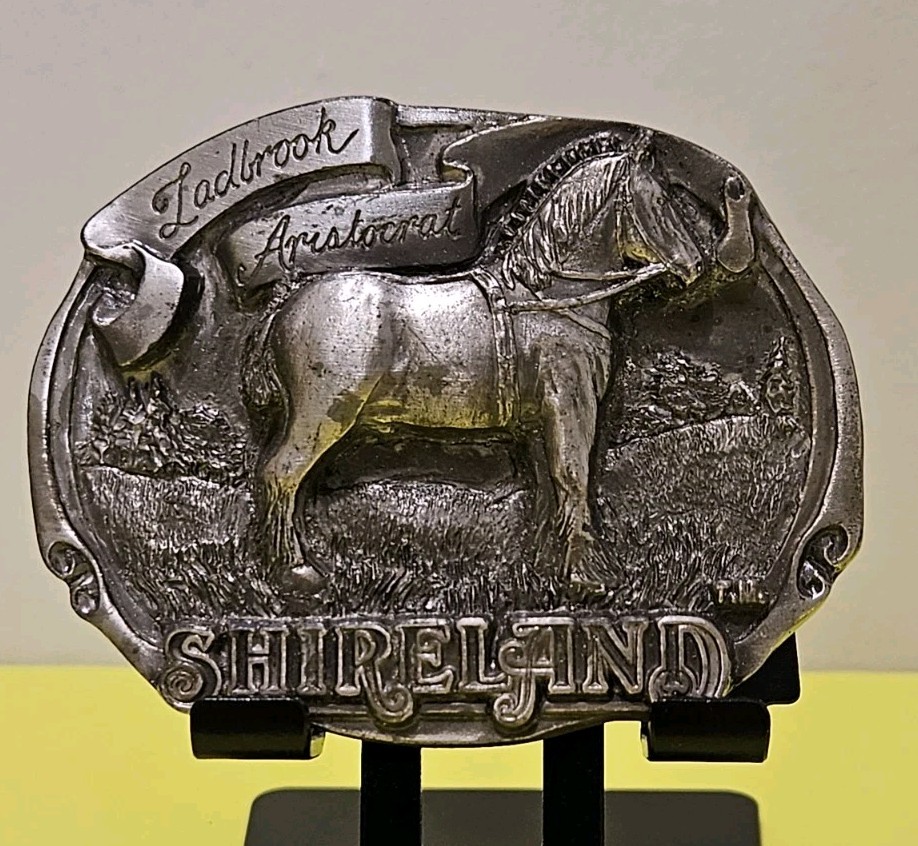 Vintage 1988 Shireland Park Horse Belt Buckle First Edition