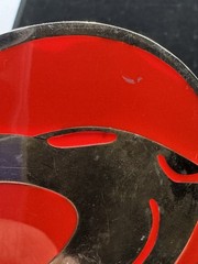 Thundercats Red Silver Enamel Belt Buckle Brass Metal 3.25&Prime; Warner Bros 2005