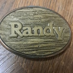 Oden USA Gold Tone Oval Western Belt Buckle Men 1.5&Prime; Woodgrain “Randy”