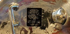 CRUMRINE BRONCO RIDER BELT BUCKLE HEAVY SILVER PLATE Over BRONZE!