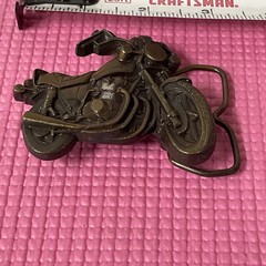 KAWASAKI BELT BUCKLE 1979 Bergamot Brass Works H-39 Made In USA Motorcycle