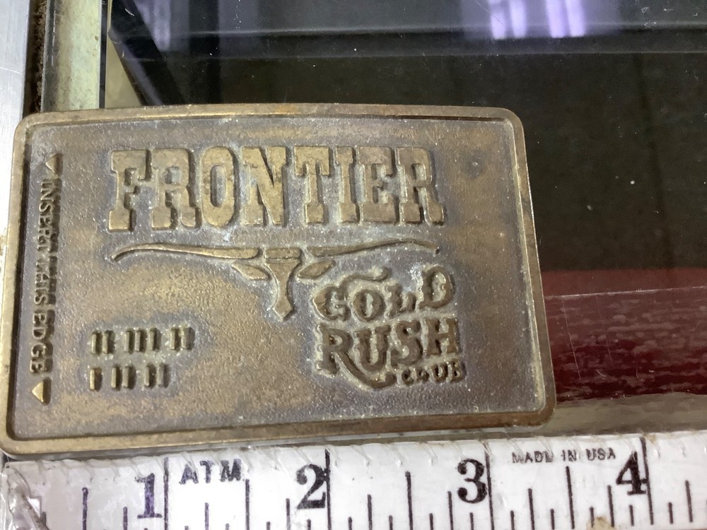VINTAGE FRONTIER GOLD RUSH CLUB BELT BUCKLE – GW-5