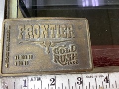 VINTAGE FRONTIER GOLD RUSH CLUB BELT BUCKLE – GW-5