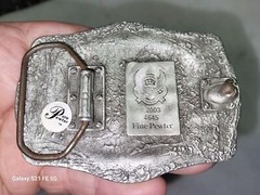 Nice Fine Pewter Metal Belt Buckle 3 3/4&Prime;