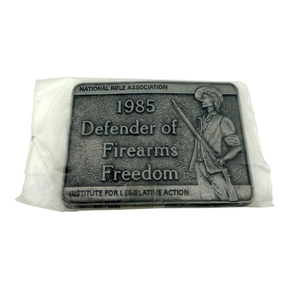 Defender of Firearms 1985 Freedom Silver Belt Buckle