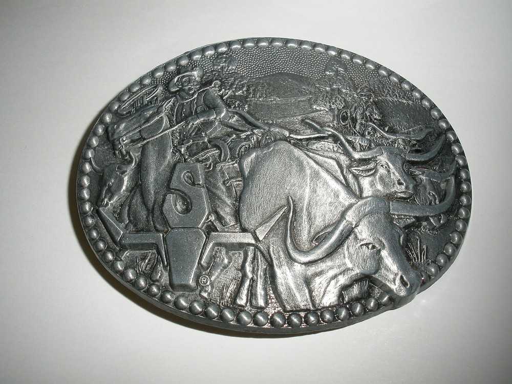 NEW Longhorn Steer S Zee Series ADM Award Design Medals Vintage Belt Buckle