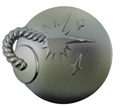 Grenade Belt Buckle US Military Memorial Veteran Day Gift Silver Chrome Metal