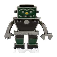 Men Women Silver Metal Fashion Belt Buckle Robot Animation Punk Rock Look Unisex