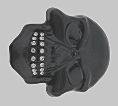 Skull Belt Buckles Grill Black Metal Emblem Bling Iced Style New Men Women Goth