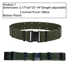 Casual Military MOLLE Tactical Belt Quick Release Buckle Lightweight Hiking Belt