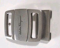 AUTHENTIC SALVATORE FERRAGAMO SILVER VARA BELT BUCKLE FOR 1.3&Prime; WIDE BELT STRAP